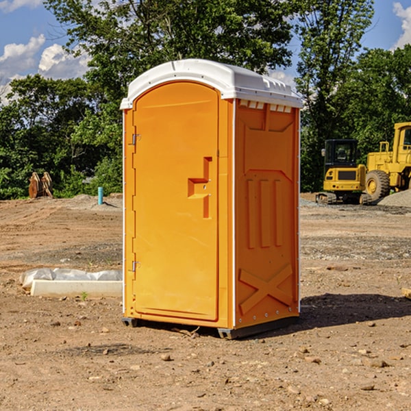 how often are the portable restrooms cleaned and serviced during a rental period in Mount Royal